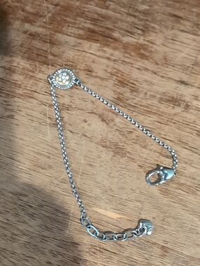 Brighton Silver Chain Bracelet with Gold Accent